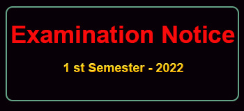 Examination Notice - 1st Semester 2022